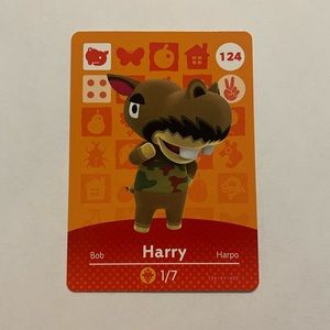 Animal Crossing Amiibo Card 124 Harry